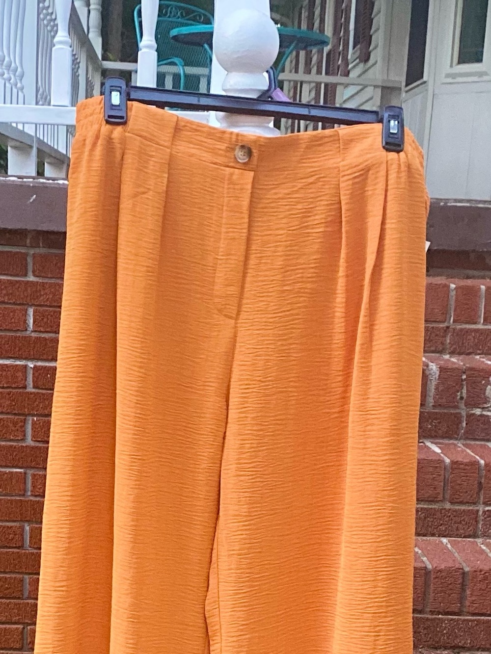 Cato Women's Rust/Terracotta Elastic Waist Crepe Palazzo Dress Pants Size XL - Picture 4 of 15